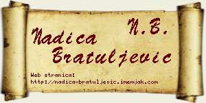 Nadica Bratuljević vizit kartica